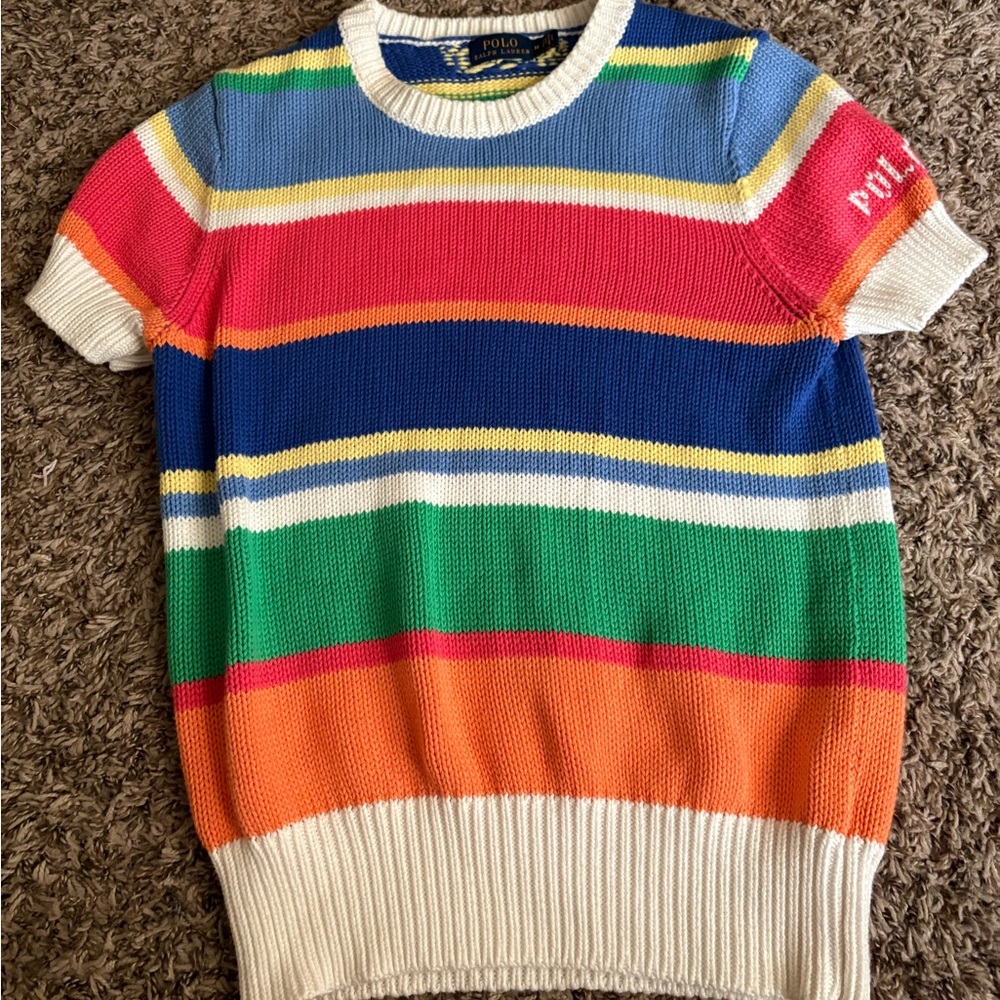 Polo Ralph Lauren Striped Short Sleeve Sweater